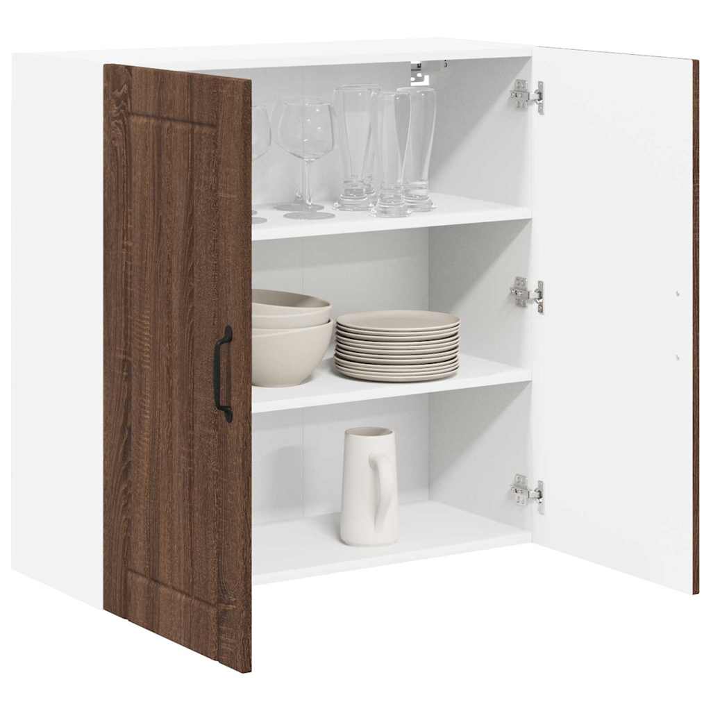 Veggskap LUCCA Brun eik 80 x 31 x 80 cm Konstruert tre
