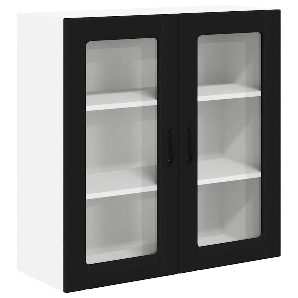 Vegghylle LUCCA Svart 80 x 31 x 80 cm Konstruert tre