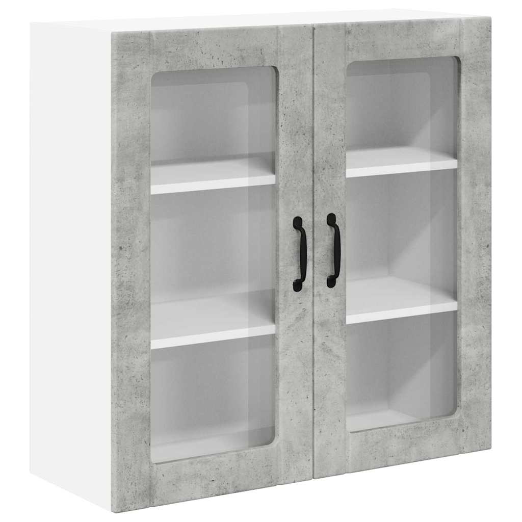 Vegghylle LUCCA Betonggrå 80 x 31 x 80 cm Konstruert tre