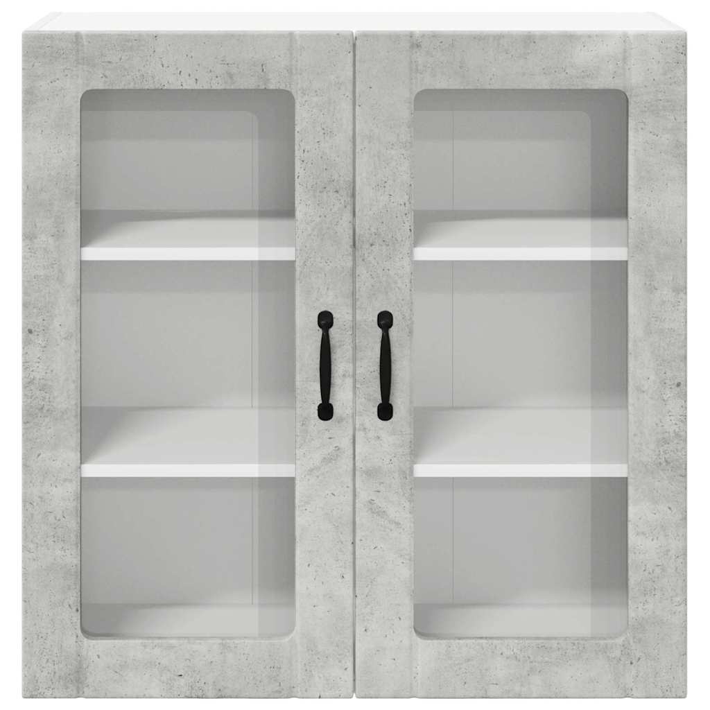 Vegghylle LUCCA Betonggrå 80 x 31 x 80 cm Konstruert tre