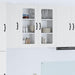 Vegghylle LUCCA Høgglans hvit 80 x 31 x 80 cm Konstruert tre