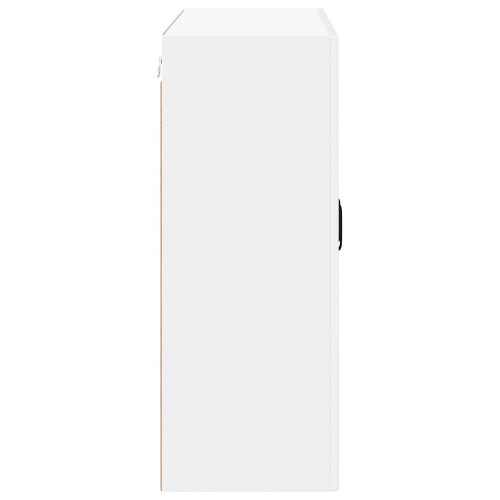 Vegghylle LUCCA Høgglans hvit 80 x 31 x 80 cm Konstruert tre