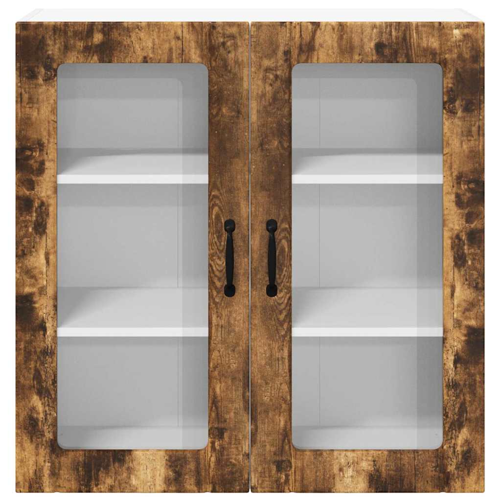 Vegghylle LUCCA Røkt Eik 80 x 31 x 80 cm Konstruert tre