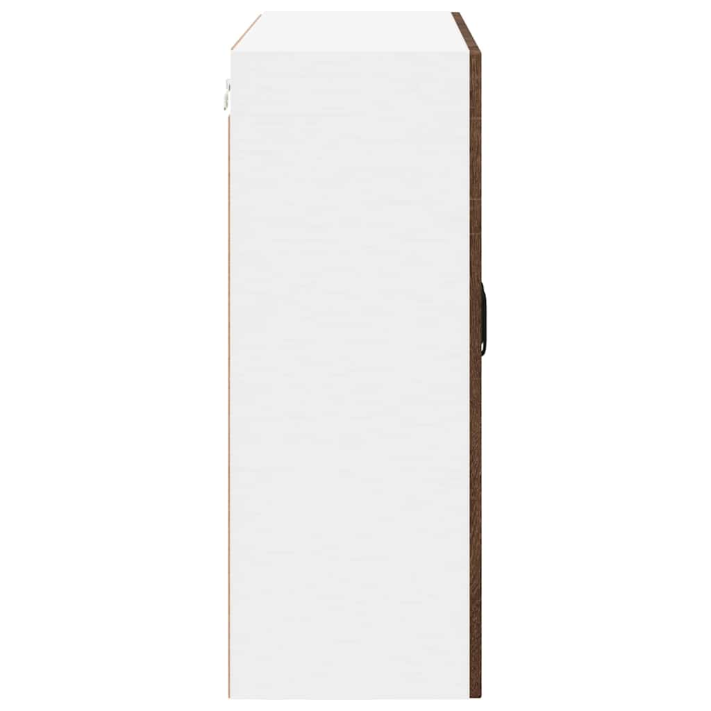 Vegghylle LUCCA Brun eik 80 x 31 x 80 cm Konstruert tre