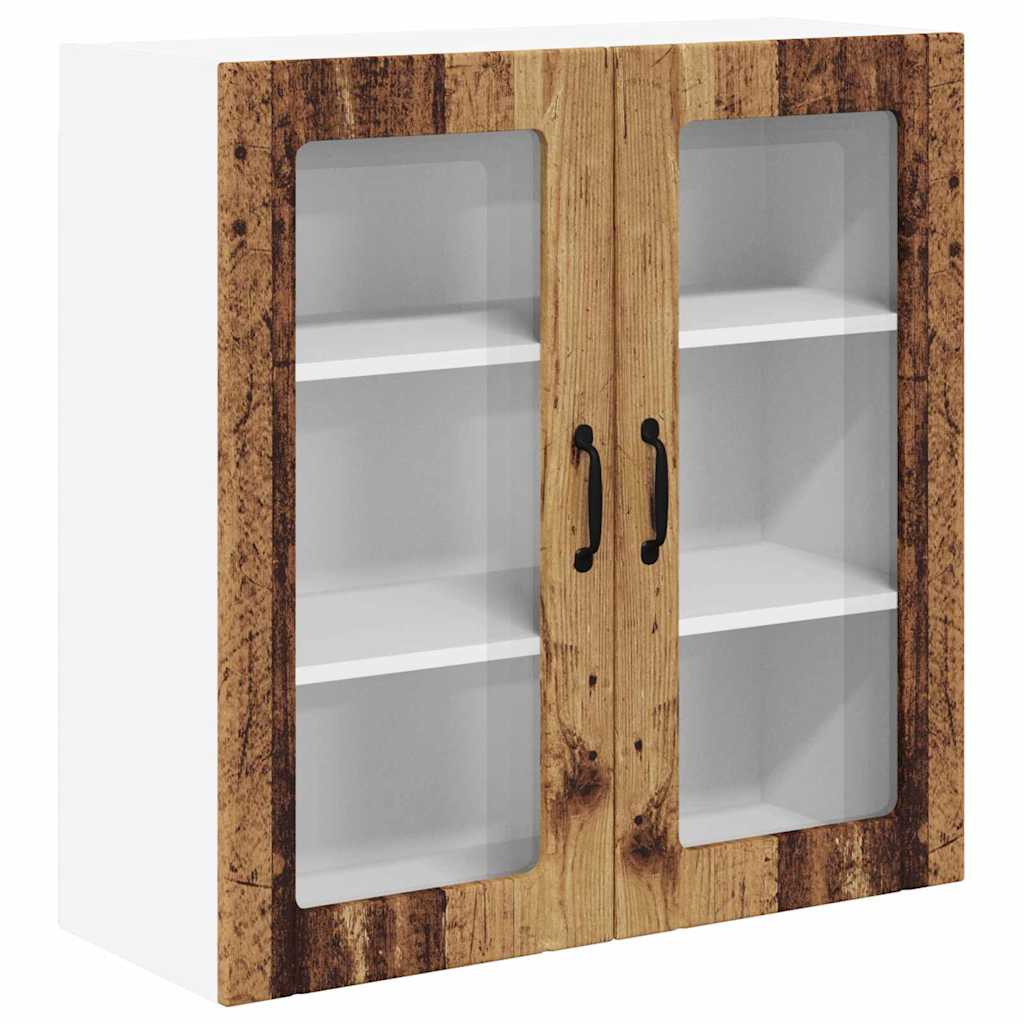 Vegghylle LUCCA Gammelt tre 80 x 31 x 80 cm Konstruert tre