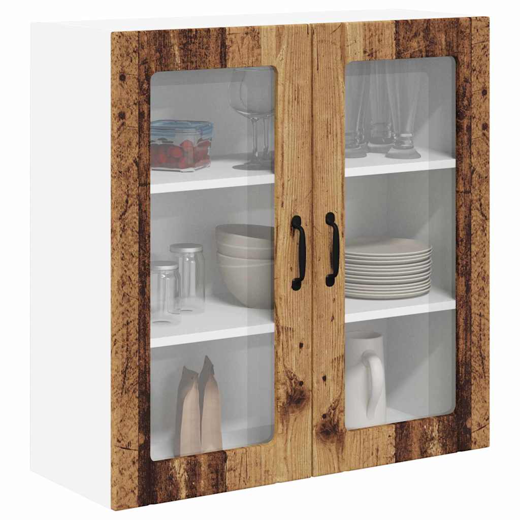 Vegghylle LUCCA Gammelt tre 80 x 31 x 80 cm Konstruert tre