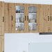 Vegghylle LUCCA Artisan eik 80 x 31 x 80 cm Konstruert tre
