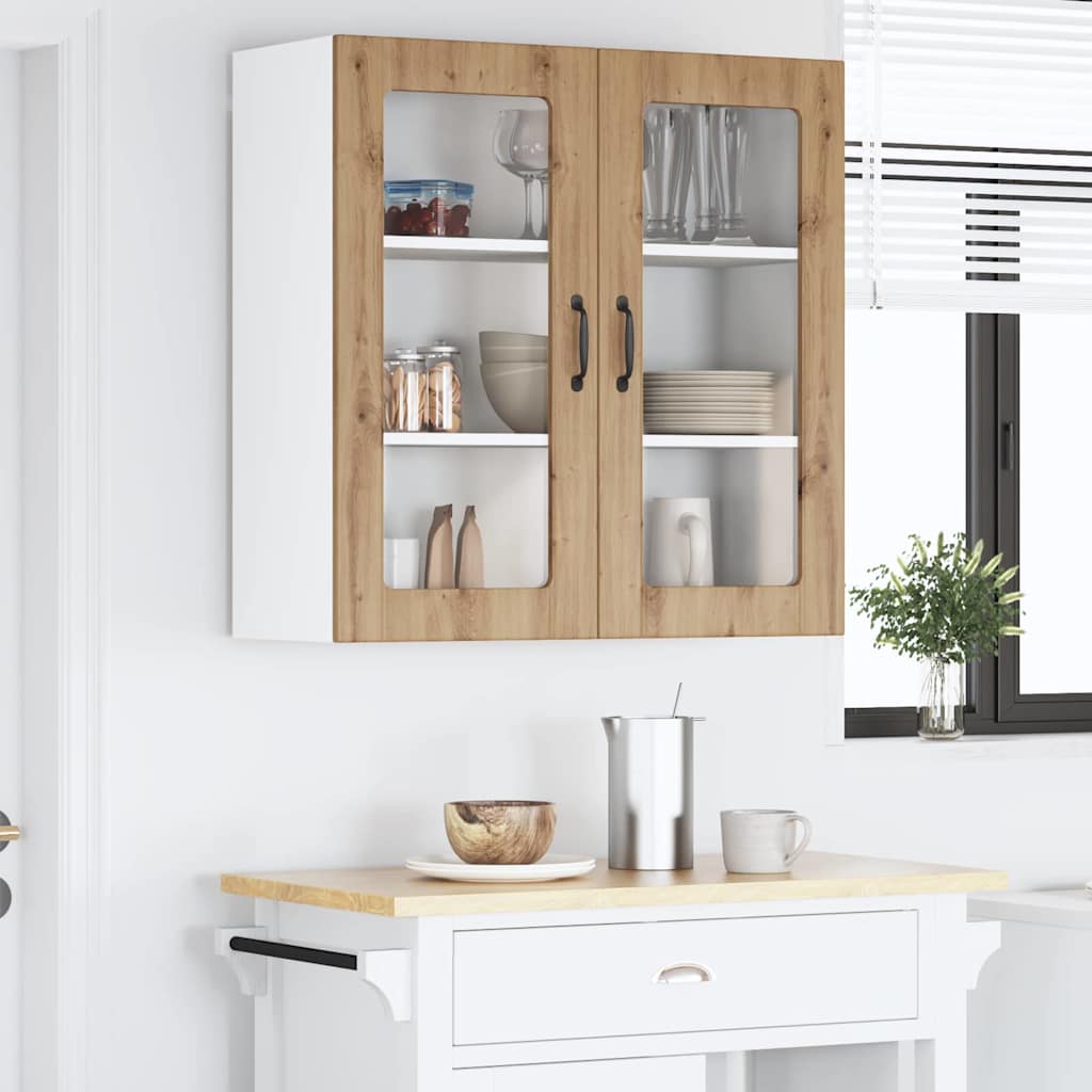 Vegghylle LUCCA Artisan eik 80 x 31 x 80 cm Konstruert tre