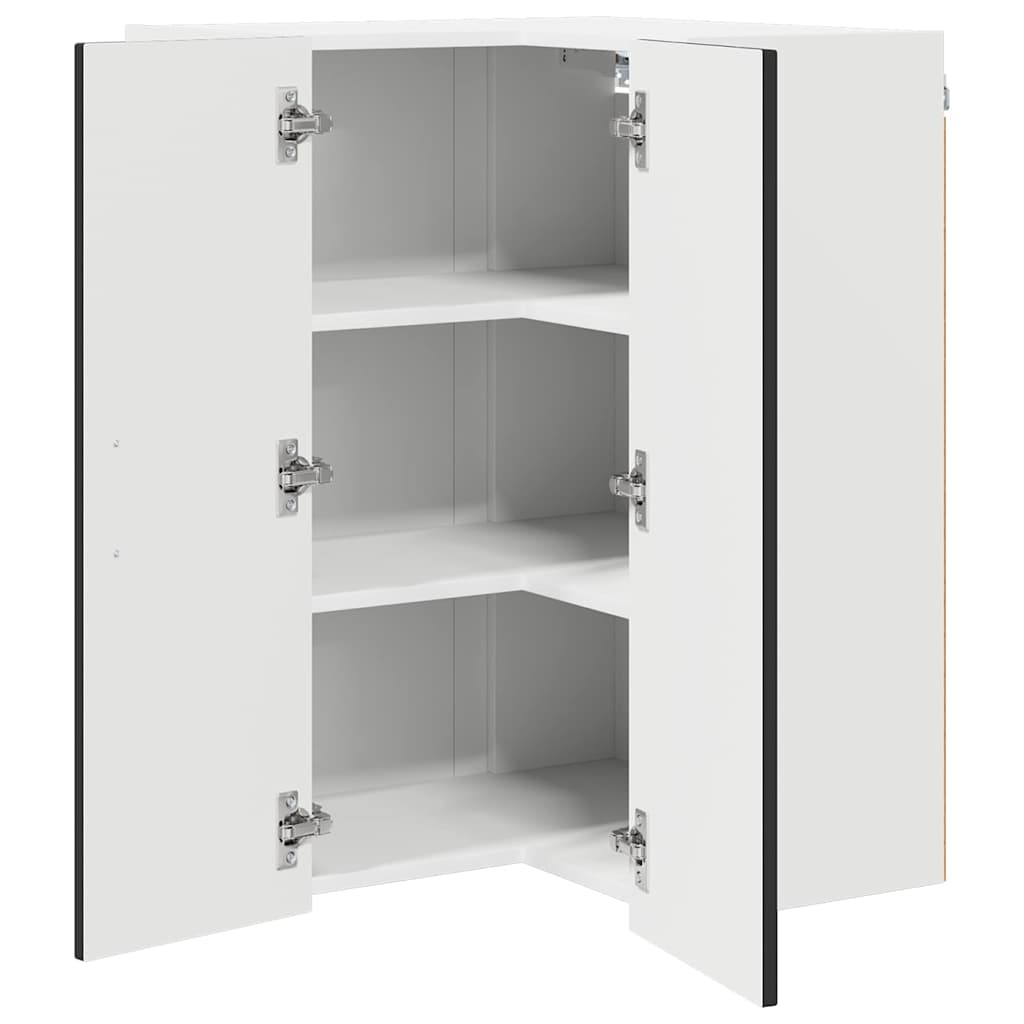 Vegghjørneskap LUCCA Svart 57 x 57 x 80 cm Konstruert tre