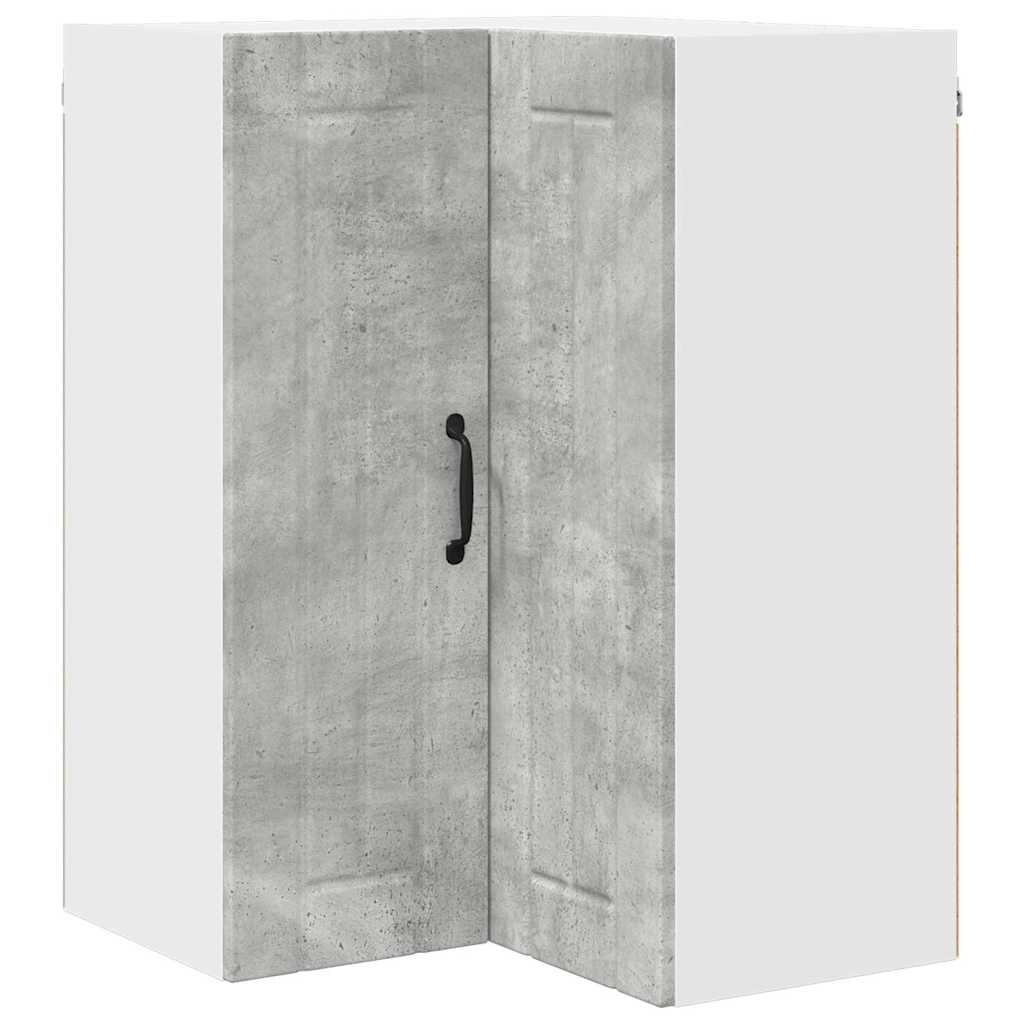 Vegghjørneskap LUCCA Betonggrå 57 x 57 x 80 cm Konstruert tre