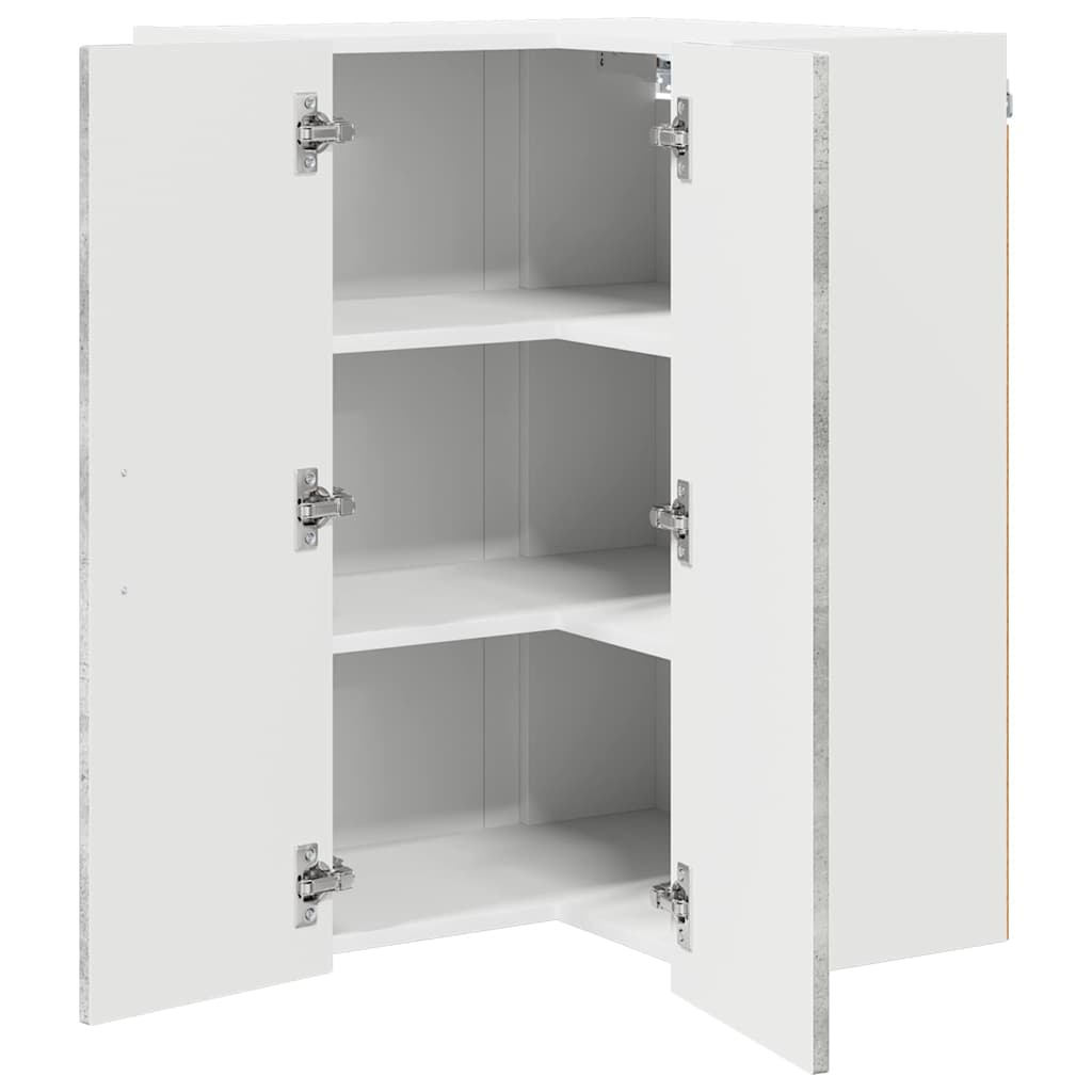Vegghjørneskap LUCCA Betonggrå 57 x 57 x 80 cm Konstruert tre
