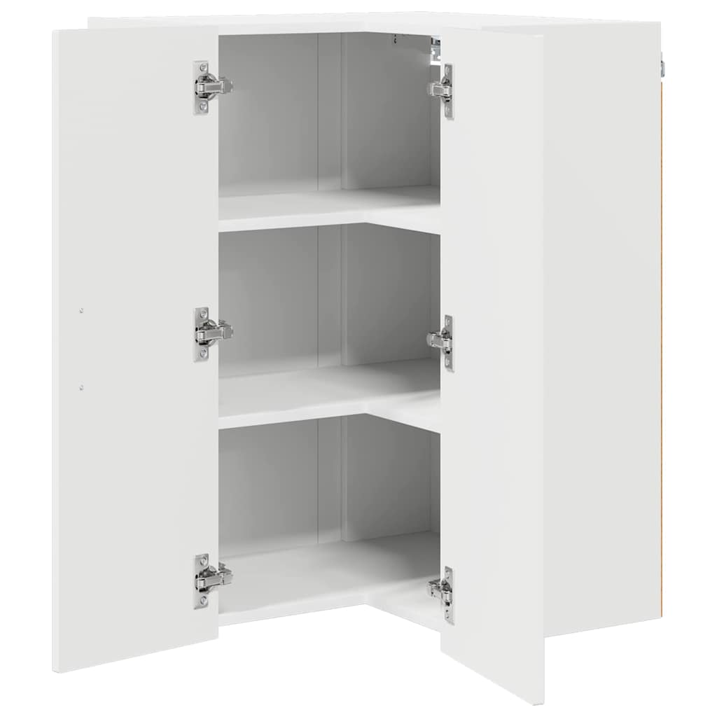 Vegghjørneskap LUCCA Høgglans hvit 57 x 57 x 80 cm