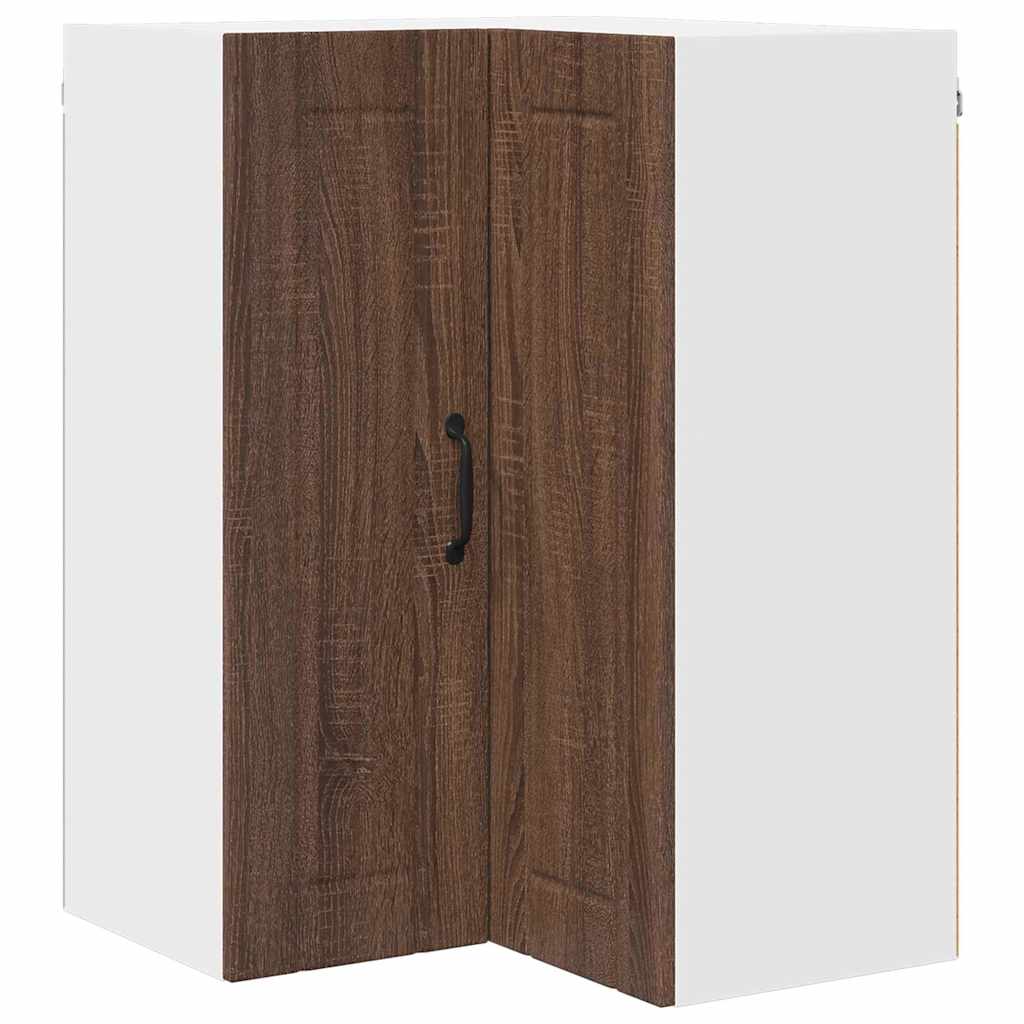 Vegghjørneskap LUCCA Brun eik 57 x 57 x 80 cm Konstruert tre