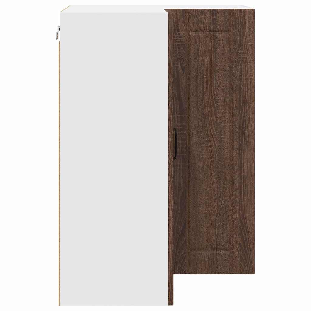 Vegghjørneskap LUCCA Brun eik 57 x 57 x 80 cm Konstruert tre