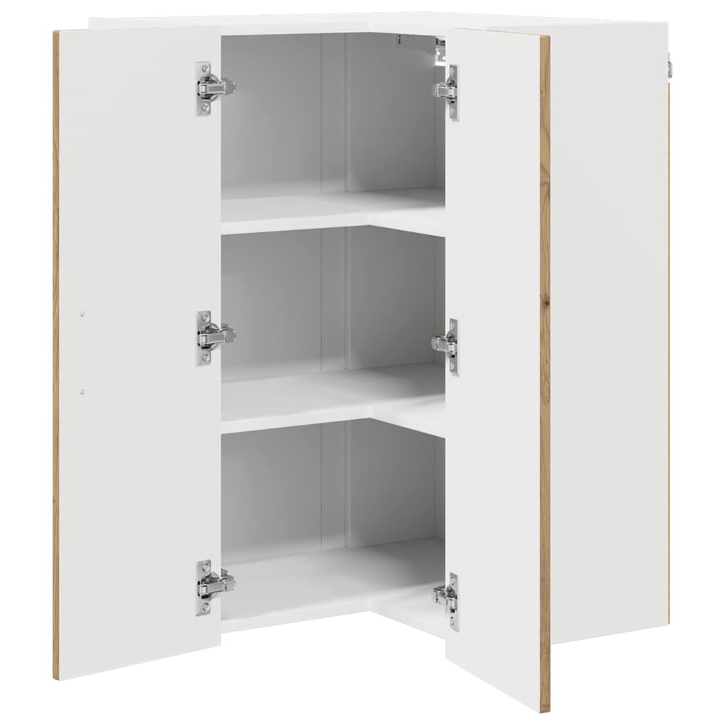 Vegghjørneskap LUCCA Artisan eik 57 x 57 x 80 cm Konstruert tre