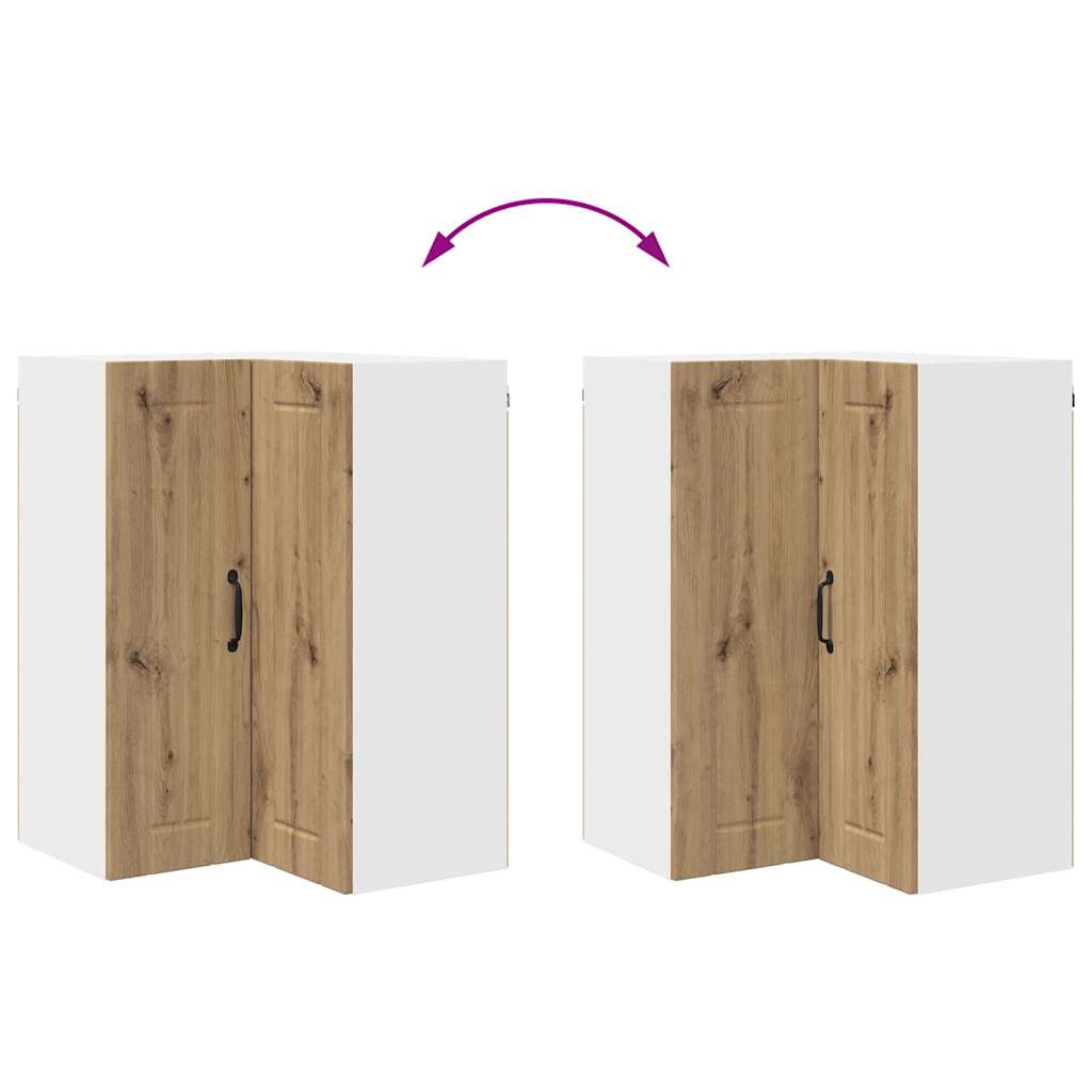 Vegghjørneskap LUCCA Artisan eik 57 x 57 x 80 cm Konstruert tre