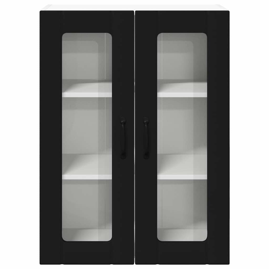 Vegghylle LUCCA Svart 60 x 31 x 80 cm Konstruert tre