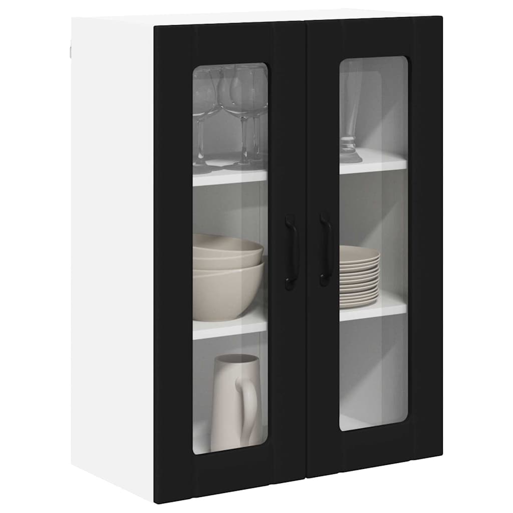 Vegghylle LUCCA Svart 60 x 31 x 80 cm Konstruert tre