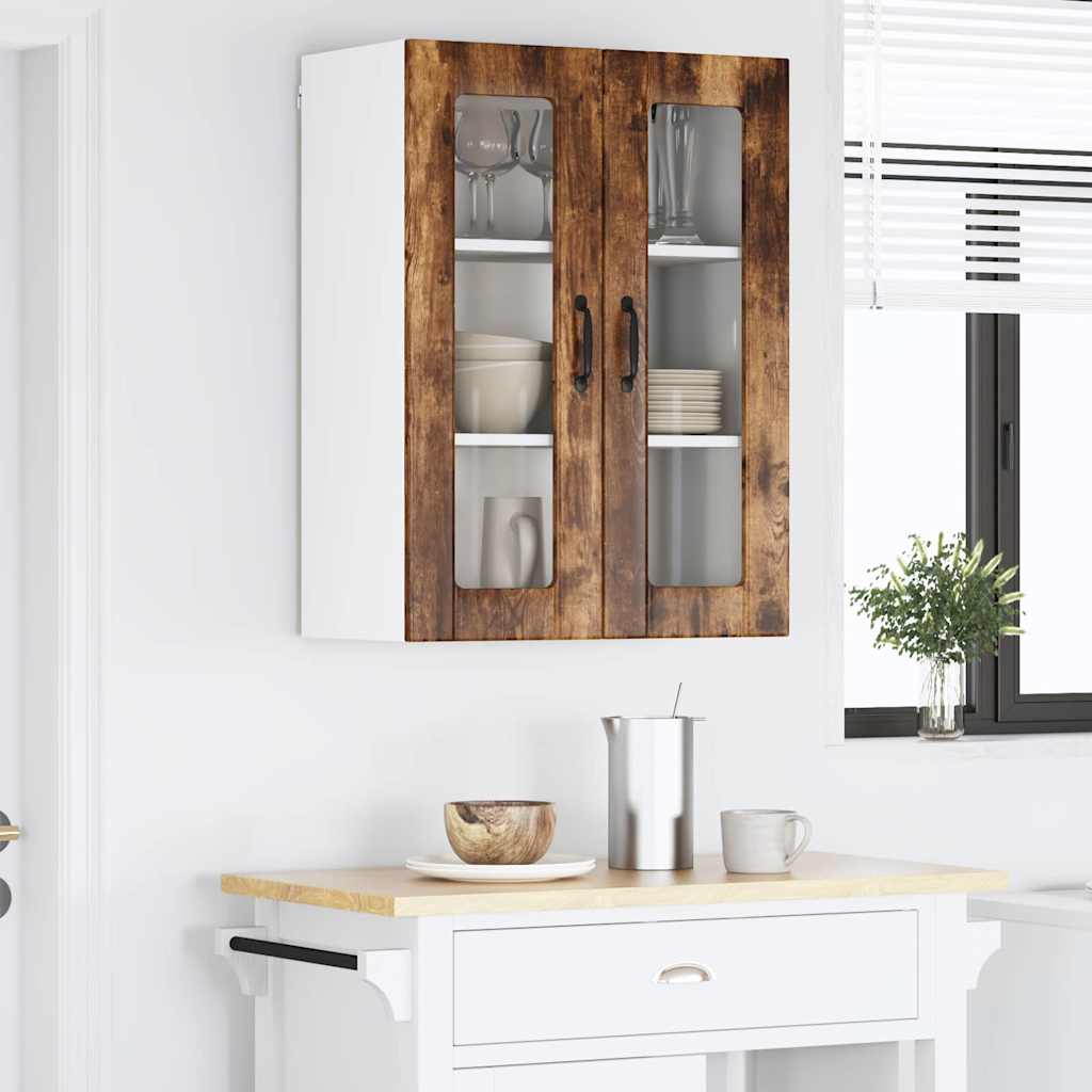 Vegghylle LUCCA Røkt Eik 60 x 31 x 80 cm Konstruert tre