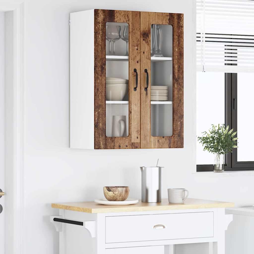 Vegghylle LUCCA Gammelt tre 60 x 31 x 80 cm Konstruert tre