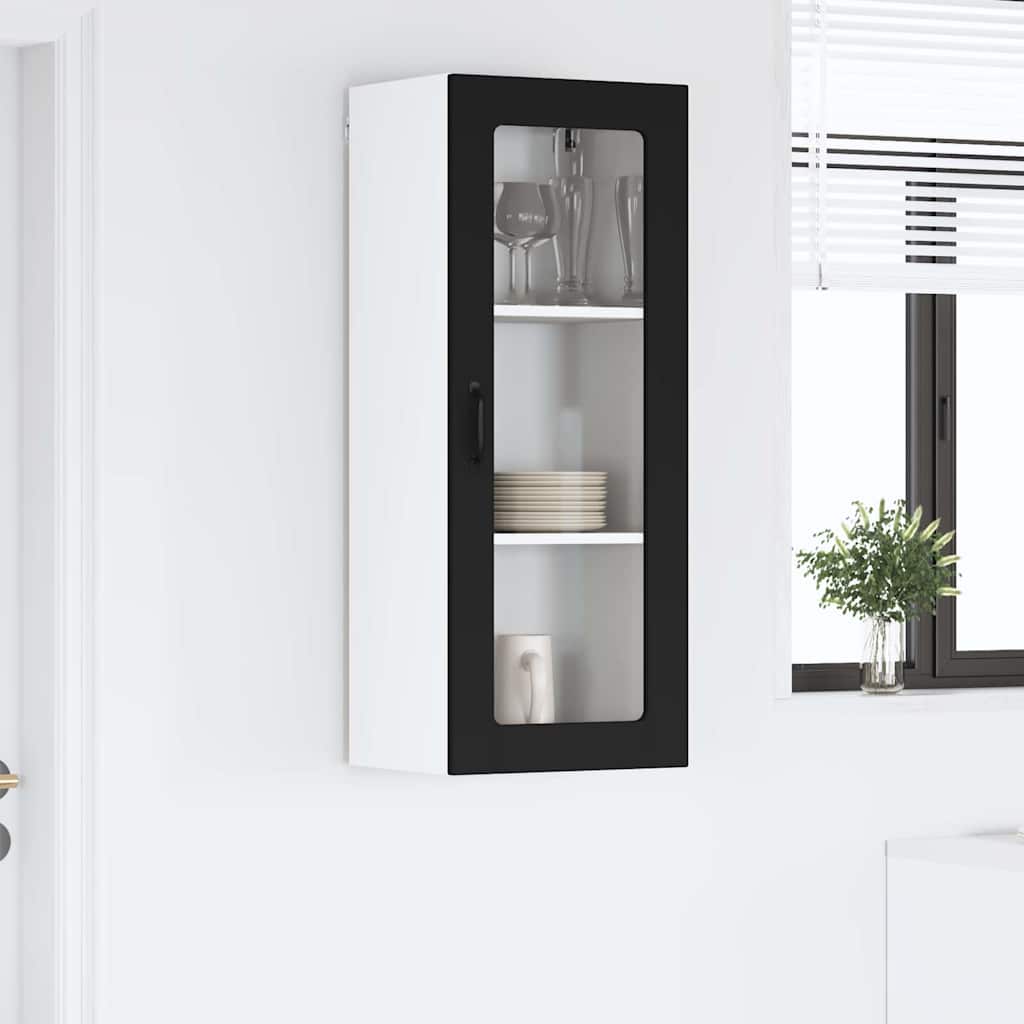 Vegghylle Lucca Svart 40 x 31 x 100 cm Konstruert tre