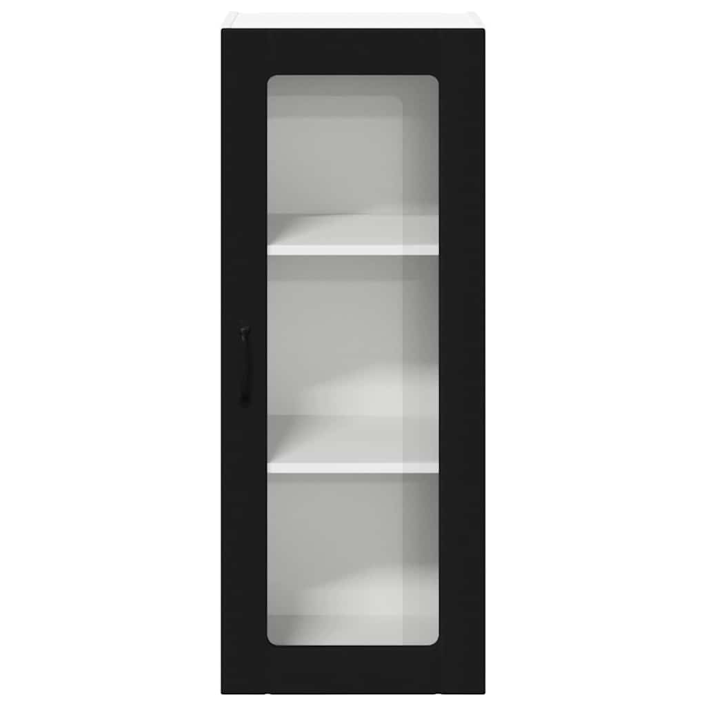 Vegghylle Lucca Svart 40 x 31 x 100 cm Konstruert tre