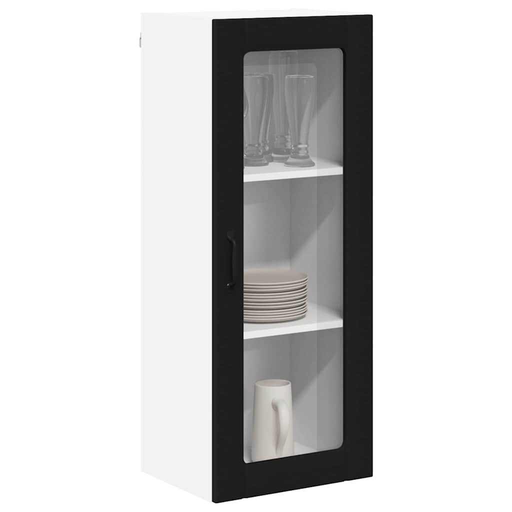 Vegghylle Lucca Svart 40 x 31 x 100 cm Konstruert tre