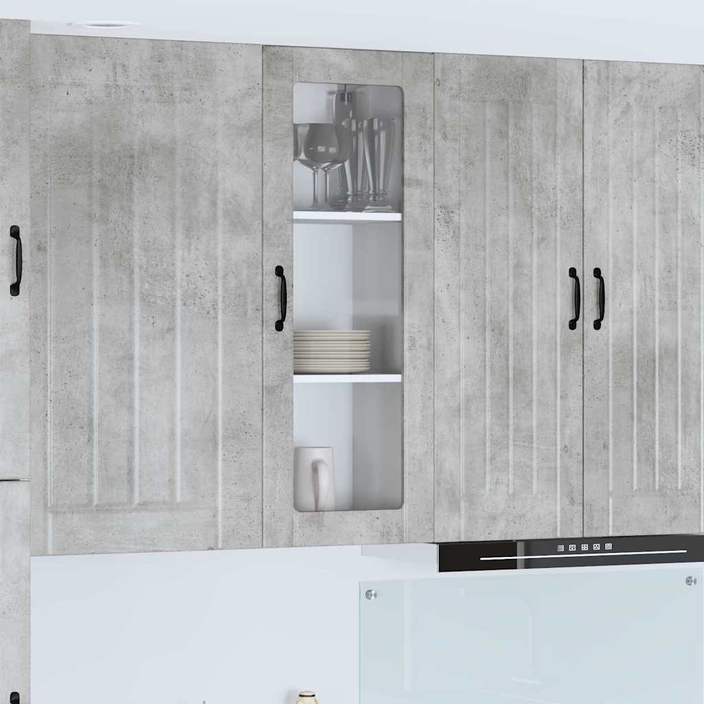 Vegghylle LUCCA Betonggrå 40 x 31 x 100 cm Konstruert tre