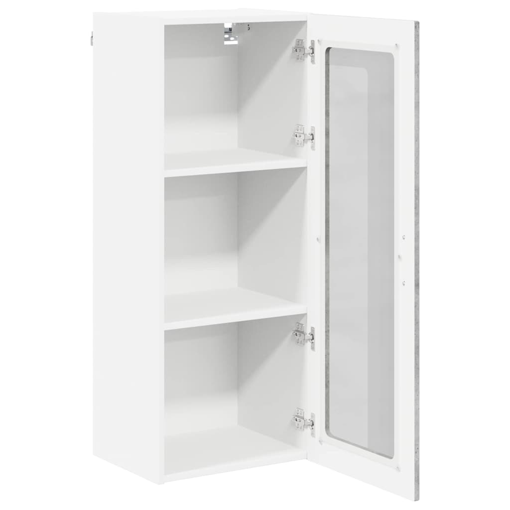 Vegghylle LUCCA Betonggrå 40 x 31 x 100 cm Konstruert tre