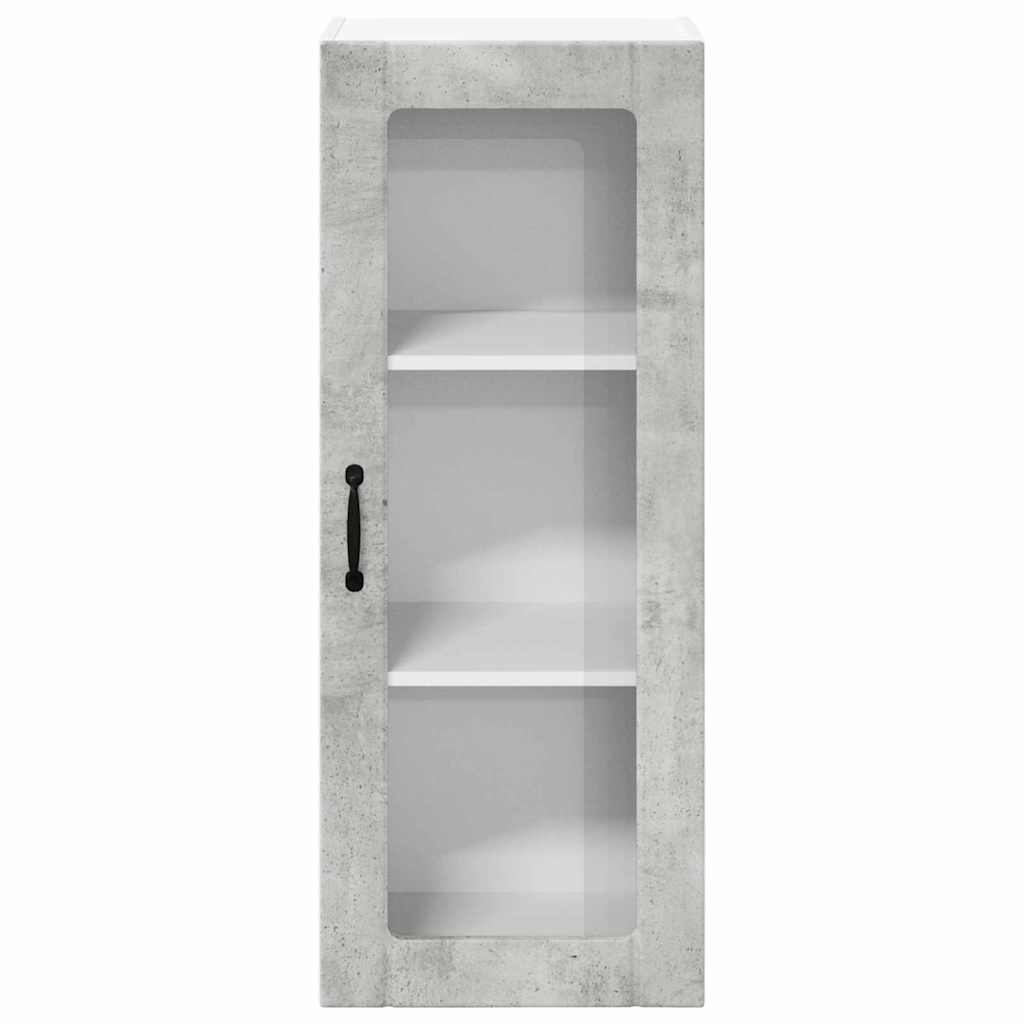 Vegghylle LUCCA Betonggrå 40 x 31 x 100 cm Konstruert tre