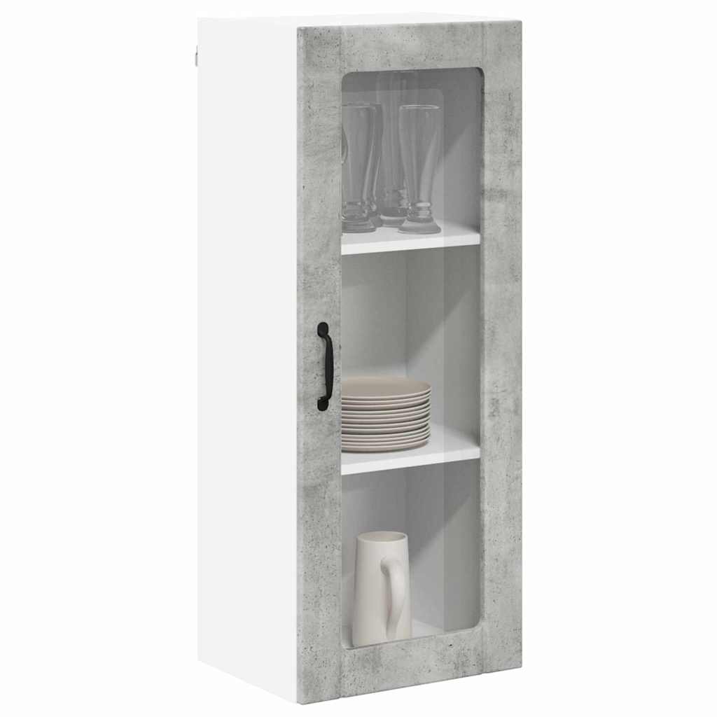 Vegghylle LUCCA Betonggrå 40 x 31 x 100 cm Konstruert tre