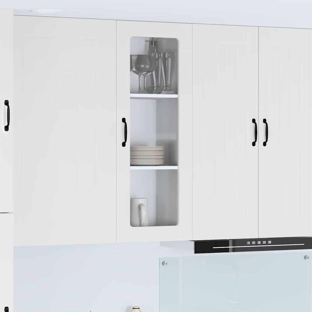 Vegghylle LUCCA Høgglans hvit 40 x 31 x 100 cm Konstruert tre
