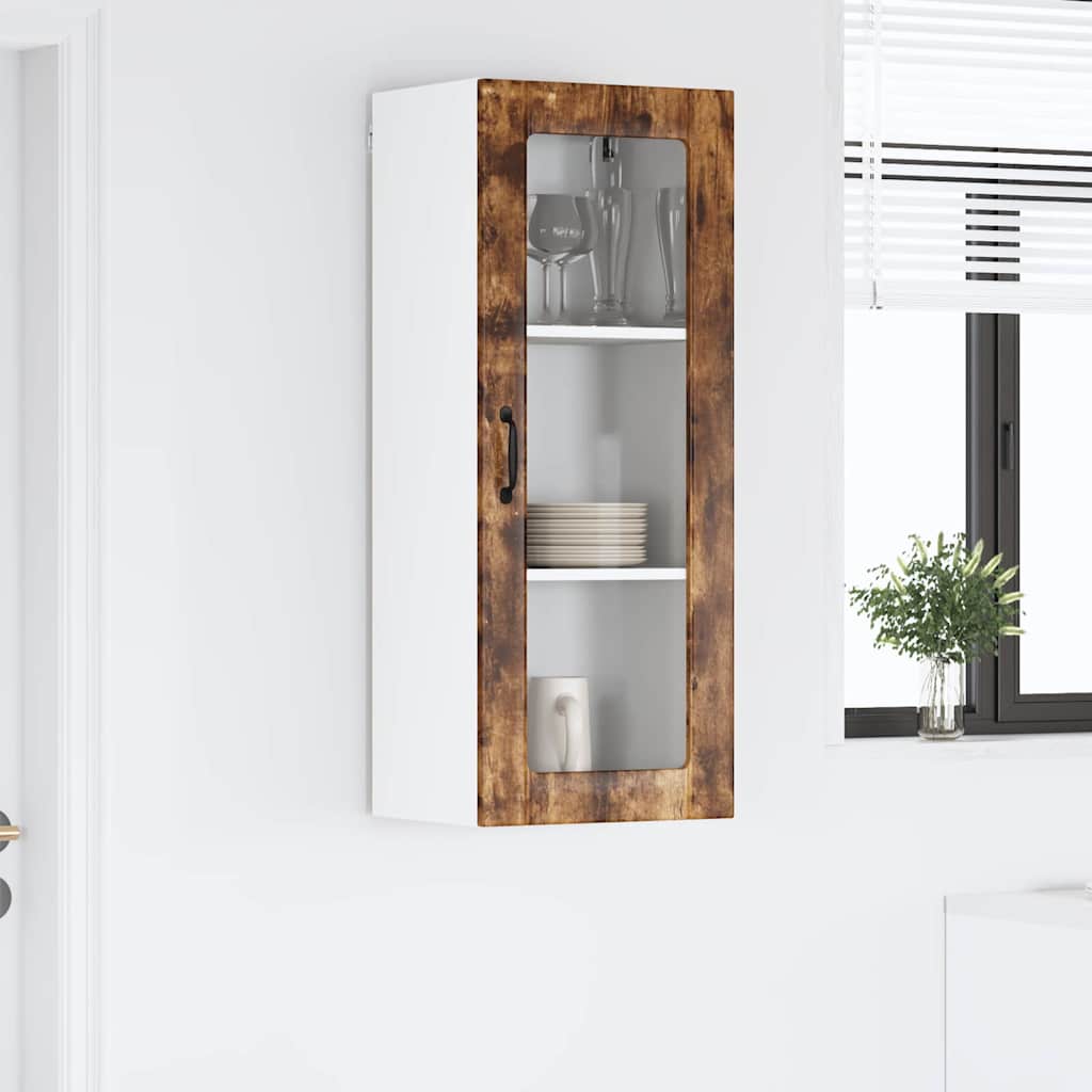 Vegghylle LUCCA Røkt Eik 40 x 31 x 100 cm Konstruert tre