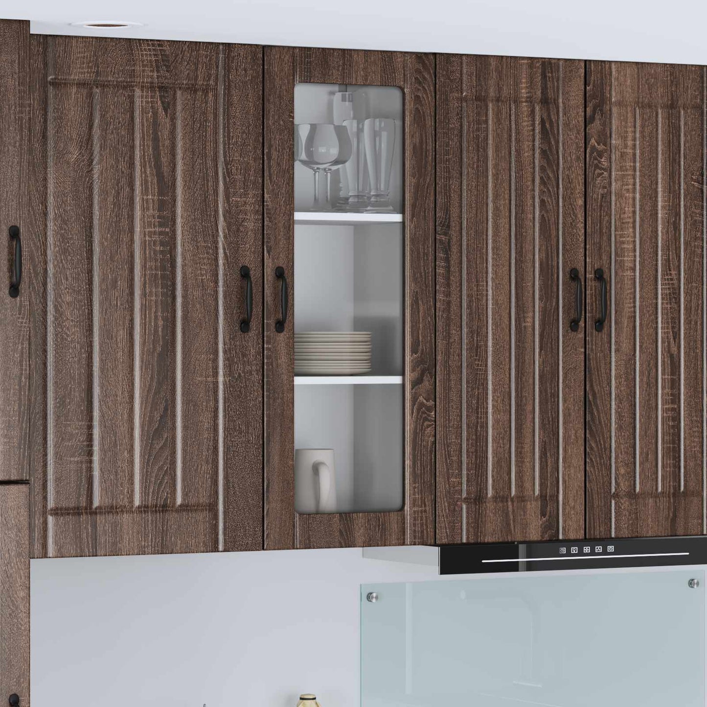 Vegghylle LUCCA Brun eik 40 x 31 x 100 cm Konstruert tre