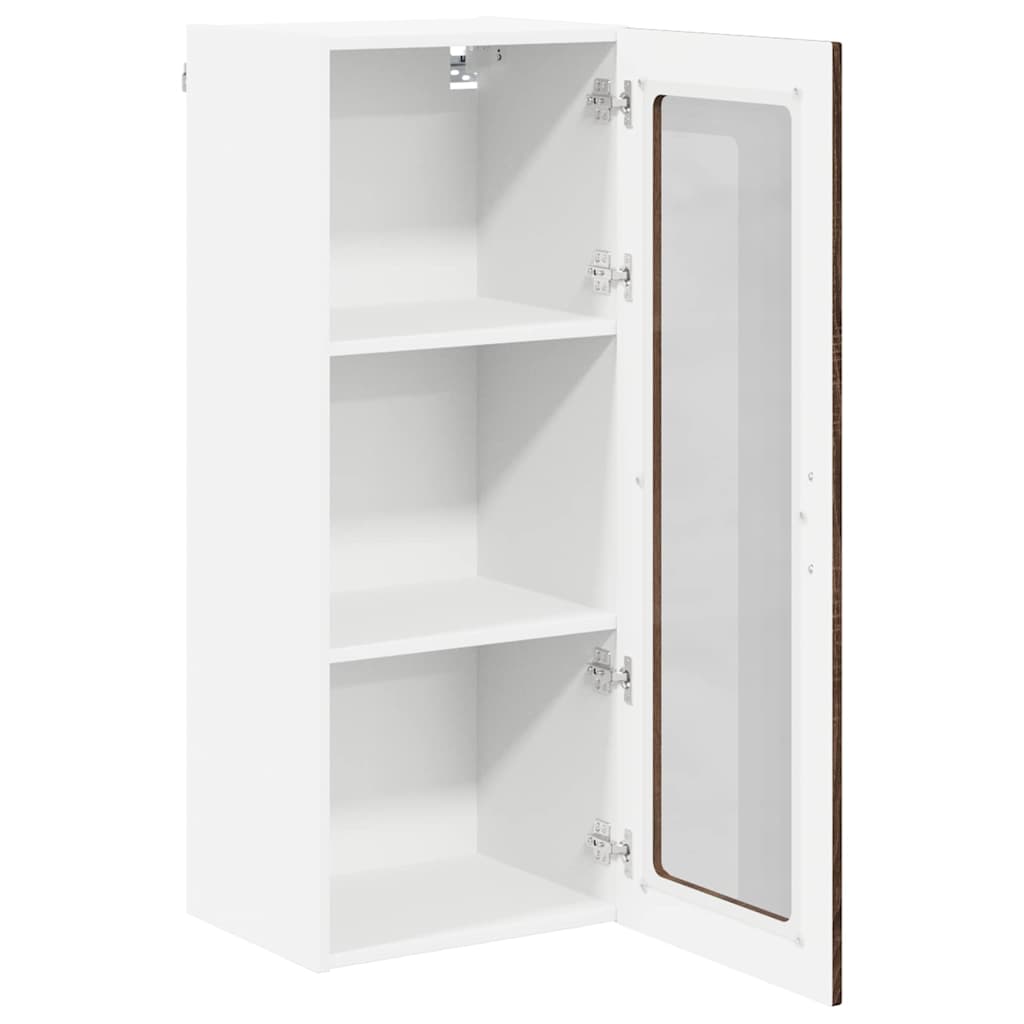 Vegghylle LUCCA Brun eik 40 x 31 x 100 cm Konstruert tre