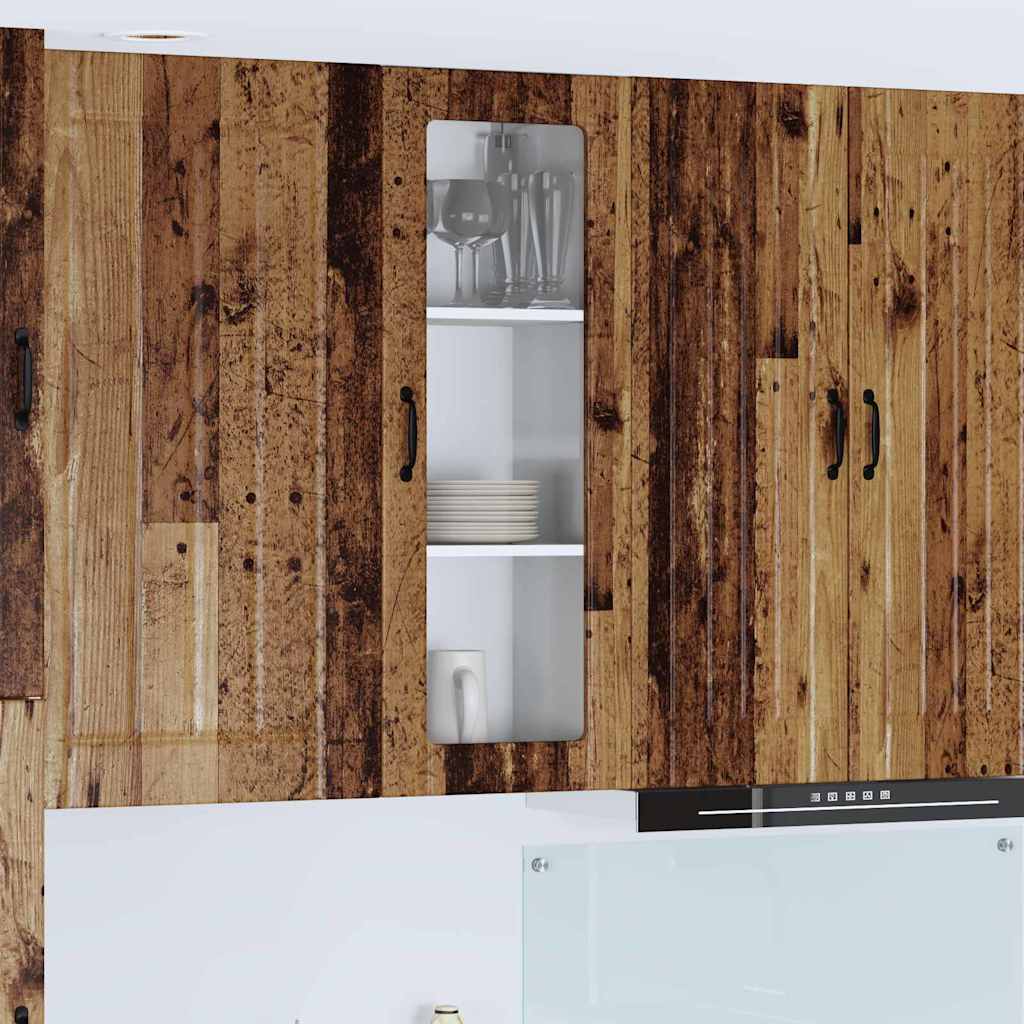 Vegghylle LUCCA Gammelt tre 40 x 31 x 100 cm Konstruert tre