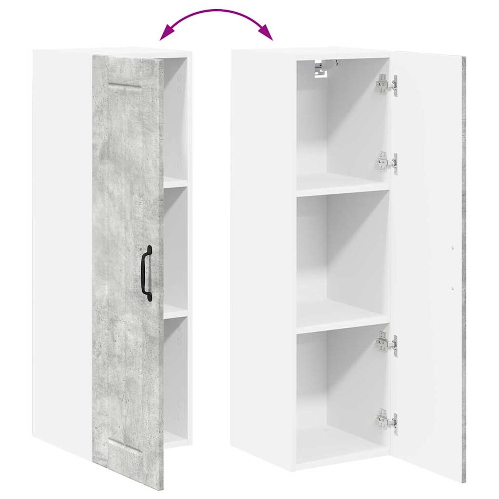 Veggskap LUCCA Betonggrå 30 x 31 x 100 cm Konstruert tre