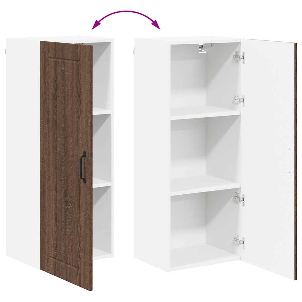 Veggskap LUCCA Brun eik 40 x 31 x 100 cm Konstruert tre
