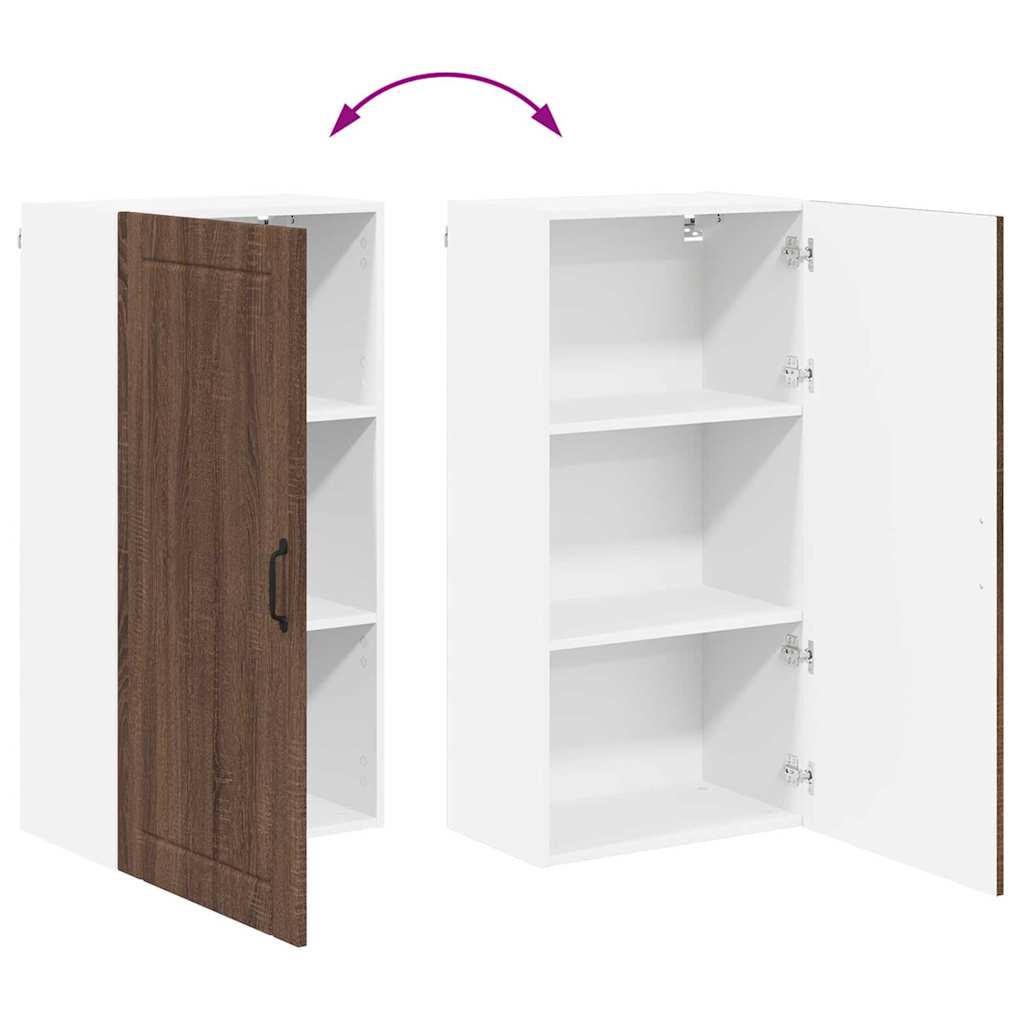 Veggskap LUCCA Brun eik 50 x 31 x 100 cm Konstruert tre