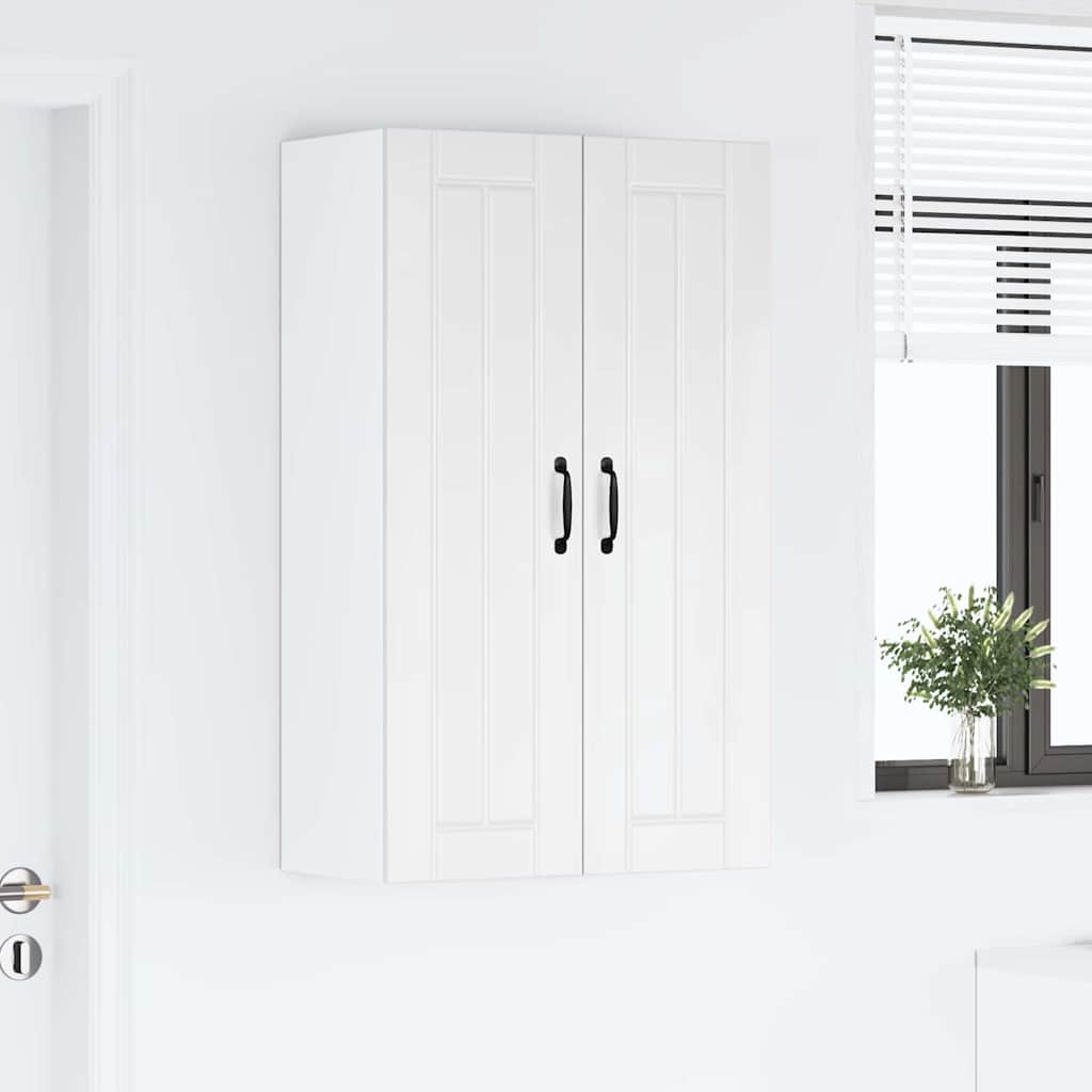 Veggskap LUCCA Høgglans hvit 60 x 31 x 100 cm Konstruert tre