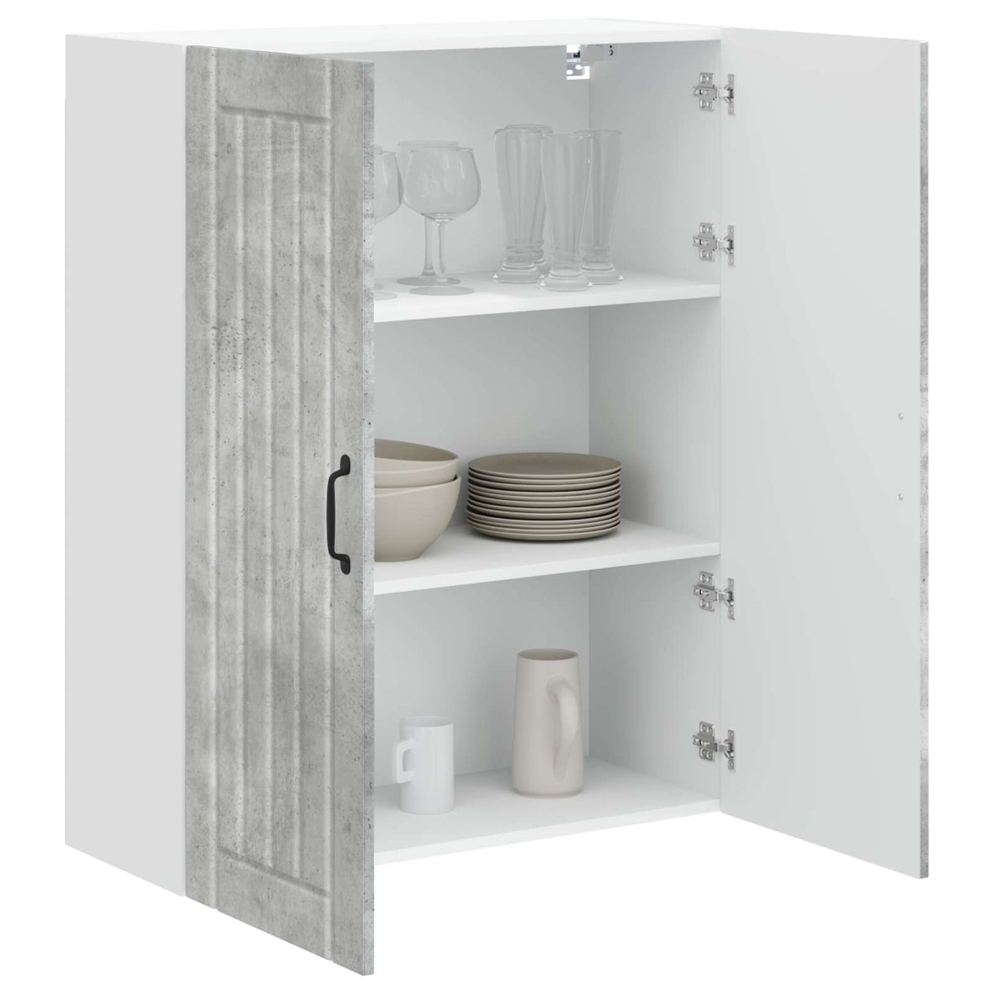 Veggskap LUCCA Betonggrå 80 x 31 x 100 cm Konstruert tre