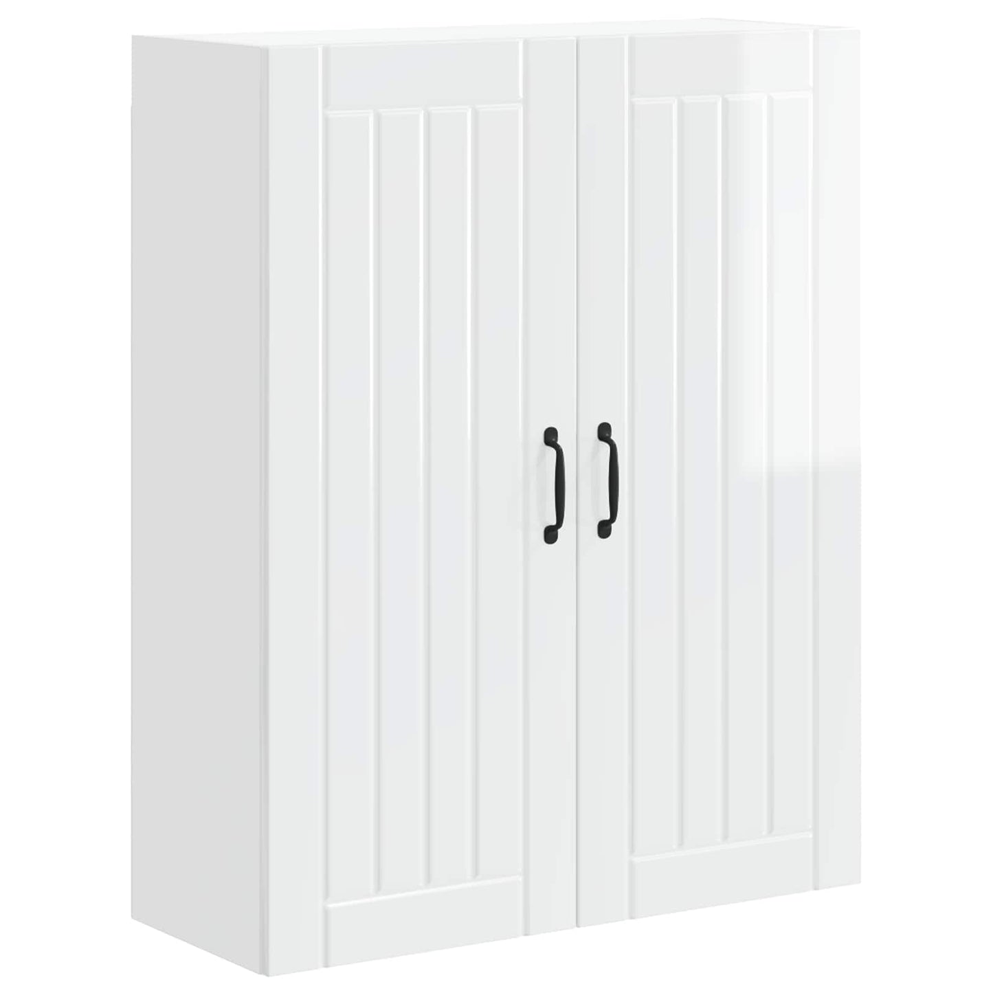 Veggskap LUCCA Høgglans hvit 80 x 31 x 100 cm Konstruert tre