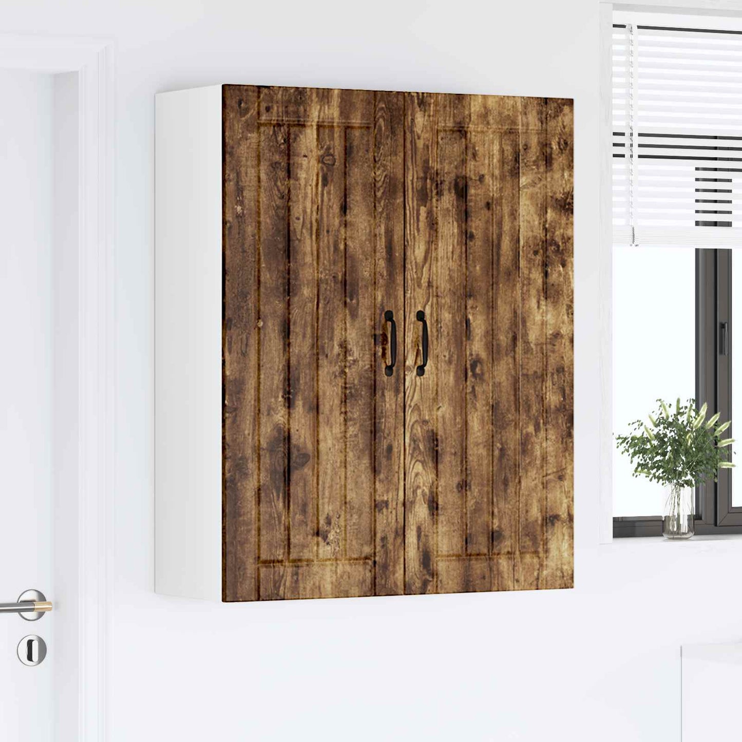 Veggskap LUCCA Røkt Eik 80 x 31 x 100 cm Konstruert tre