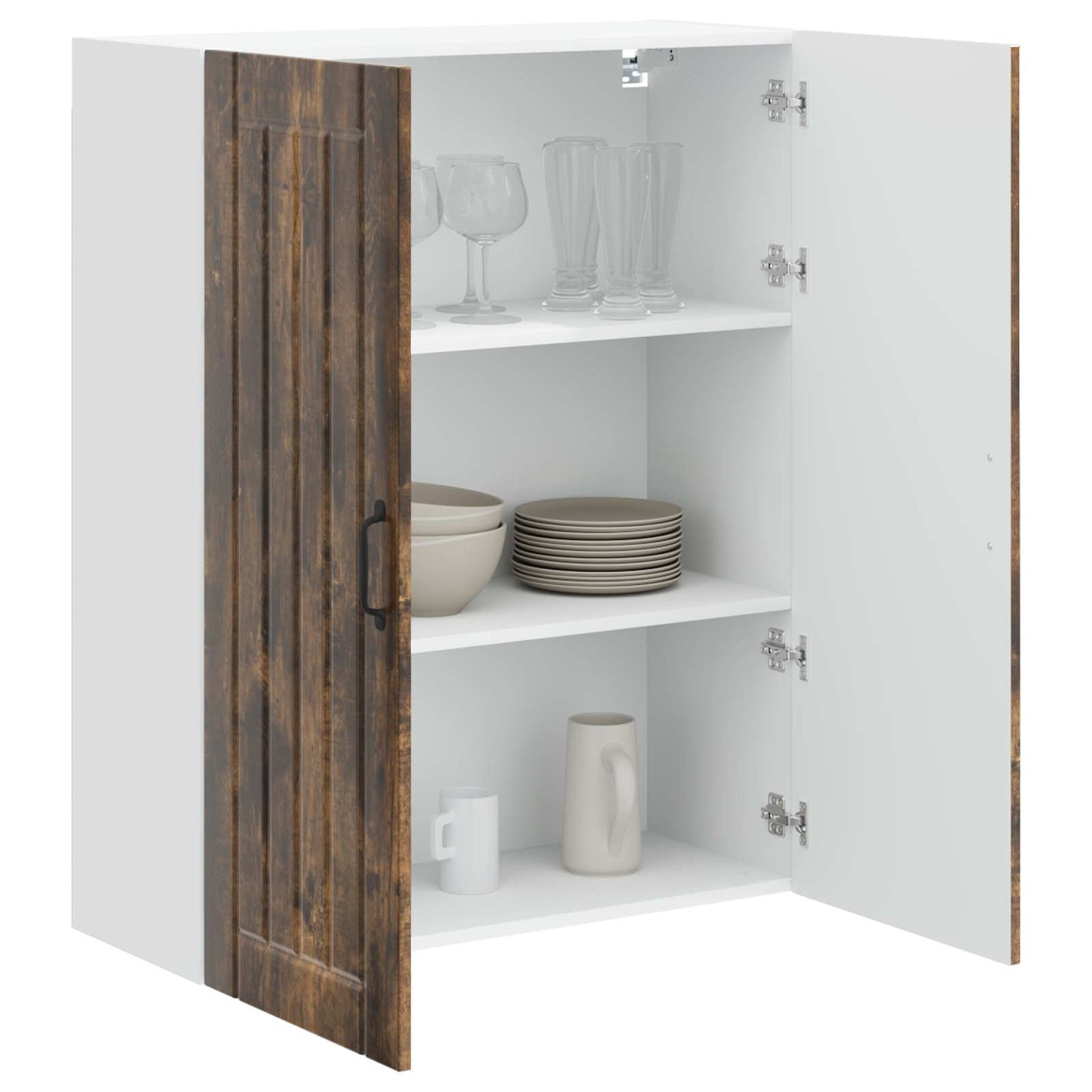 Veggskap LUCCA Røkt Eik 80 x 31 x 100 cm Konstruert tre