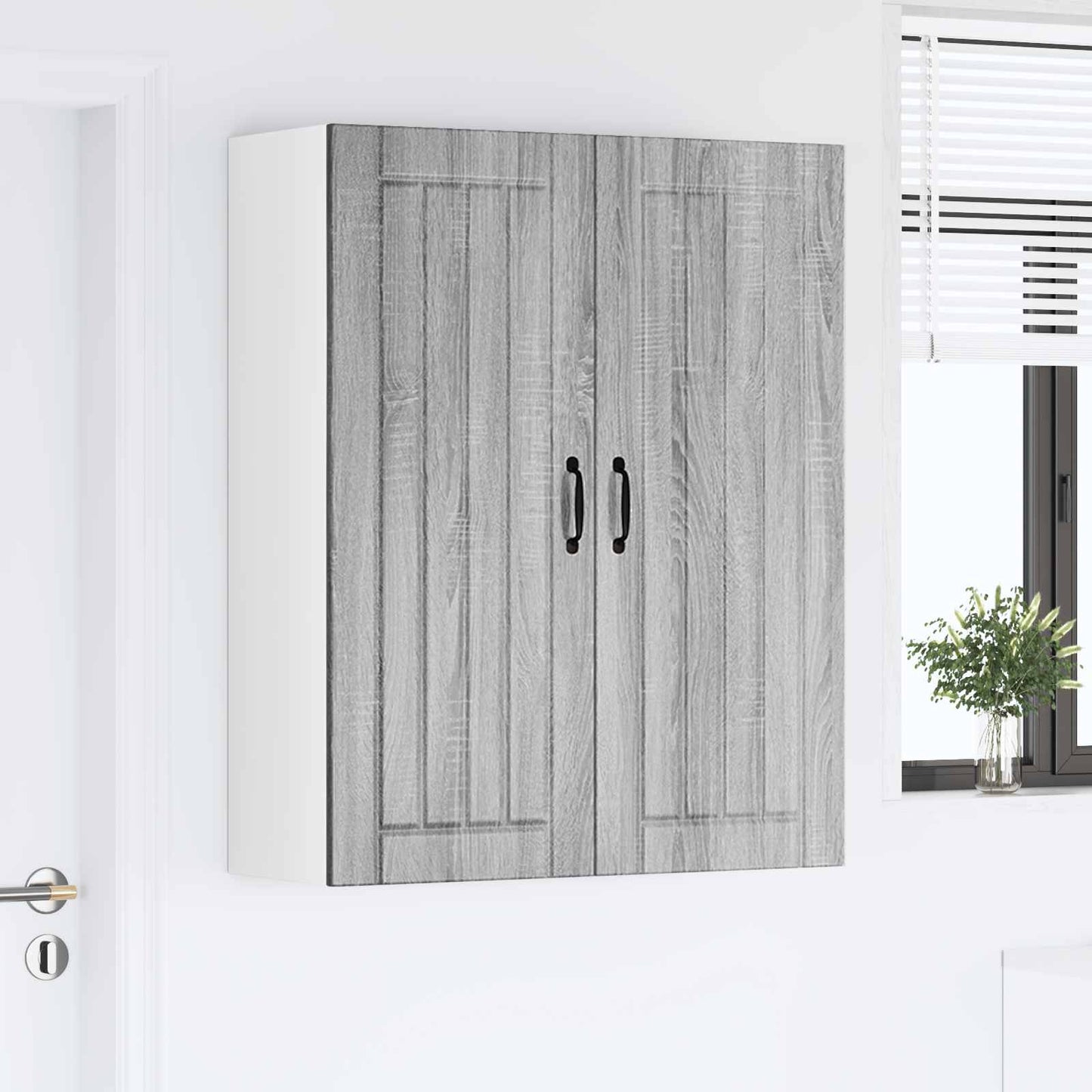 Veggskap LUCCA Grå sonoma 80 x 31 x 100 cm Konstruert tre