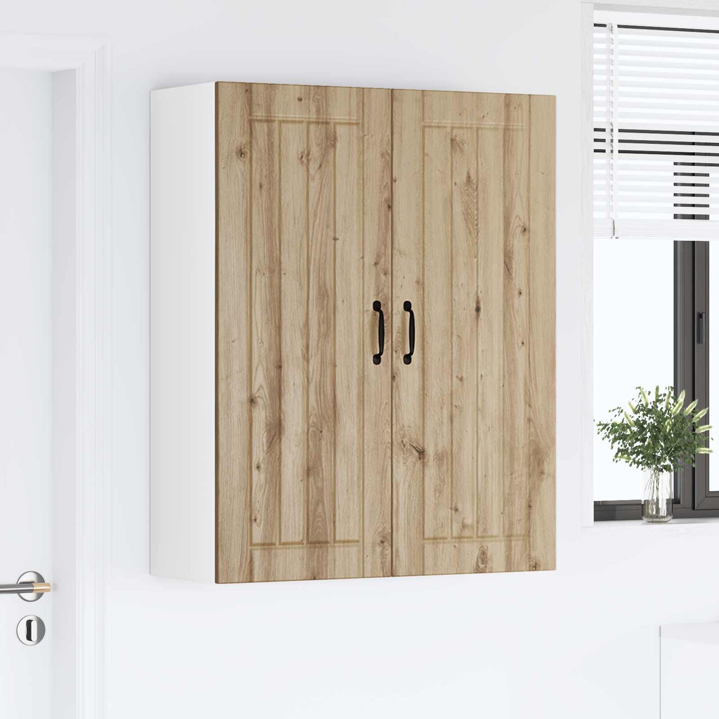 Veggskap LUCCA Artisan eik 80 x 31 x 100 cm Konstruert tre