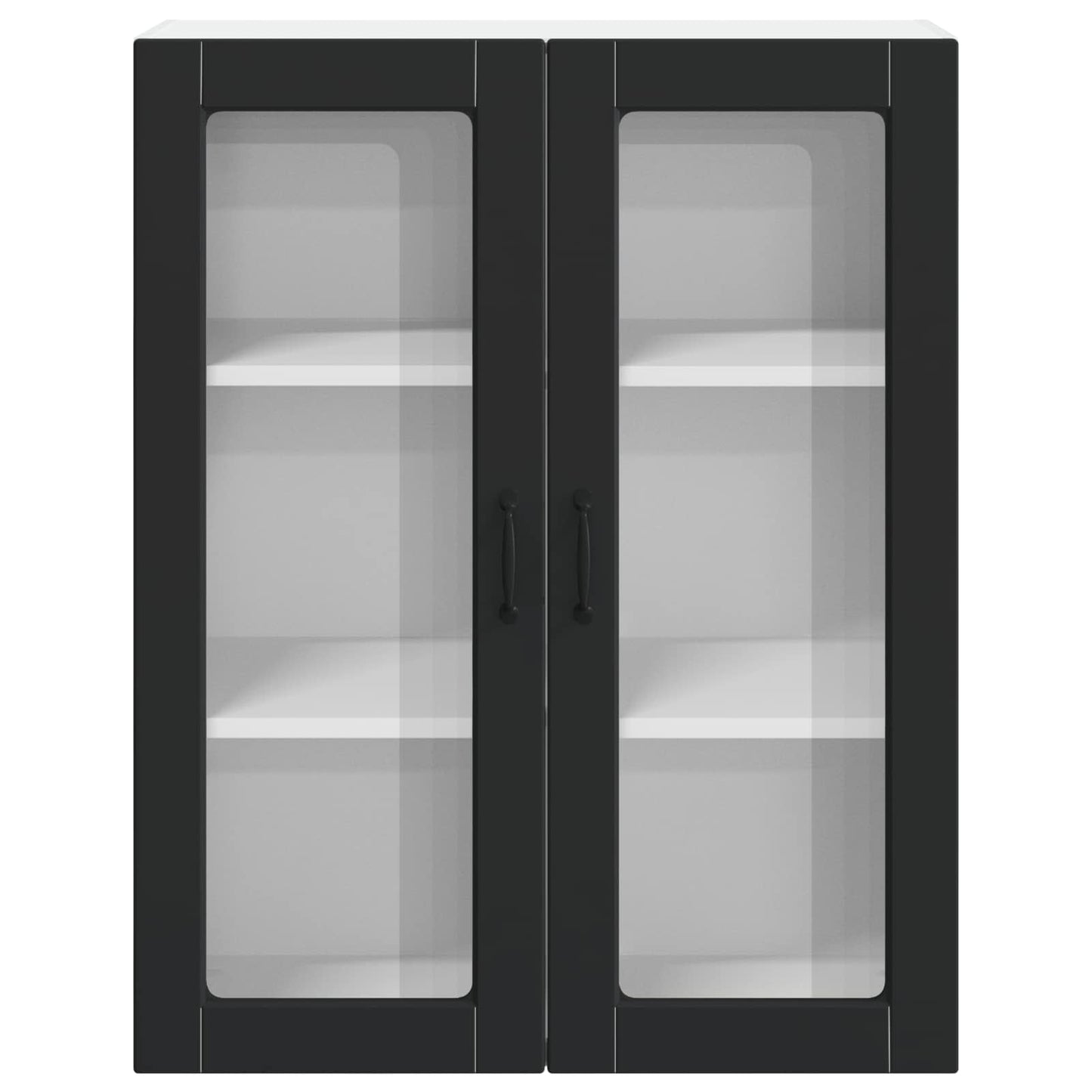 Vegghylle LUCCA Svart 80 x 31 x 100 cm Konstruert tre