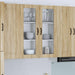 Vegghylle LUCCA Sonoma eik 80 x 31 x 100 cm Konstruert tre