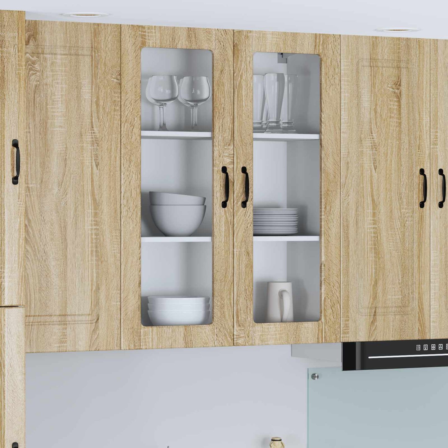 Vegghylle LUCCA Sonoma eik 80 x 31 x 100 cm Konstruert tre
