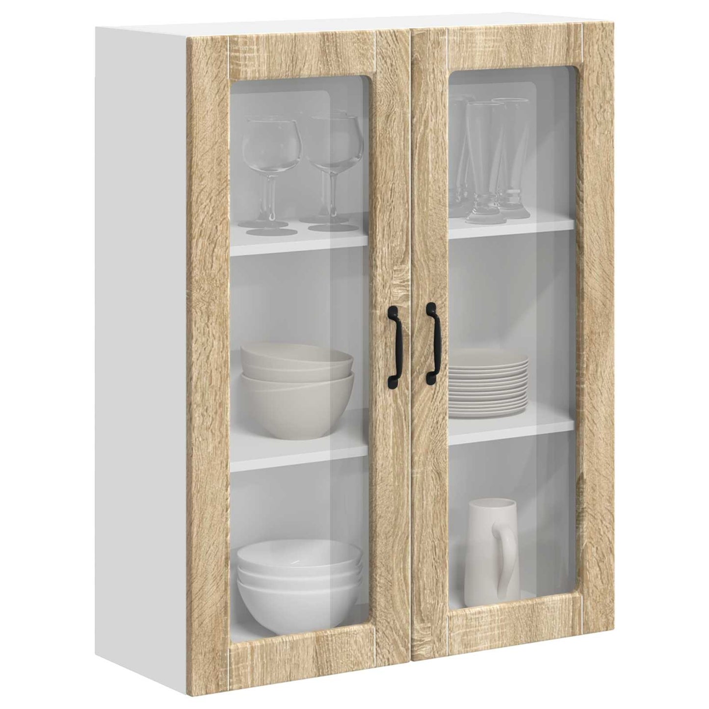 Vegghylle LUCCA Sonoma eik 80 x 31 x 100 cm Konstruert tre
